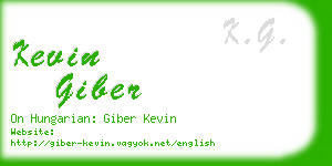 kevin giber business card